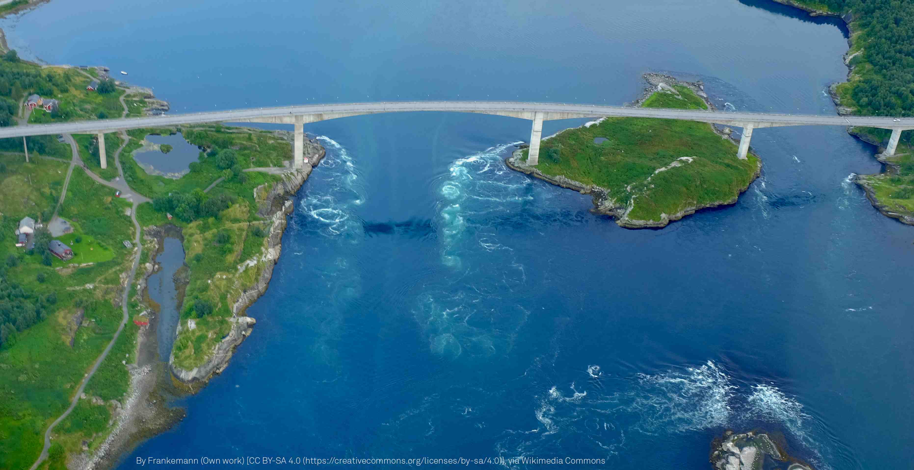 Apparent Whirlpools Of Saltstraumen Seen From The Air
