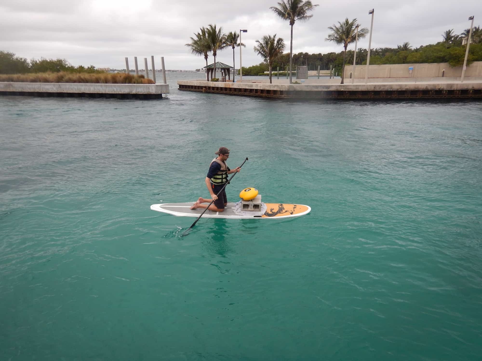 The Ecos small size came in particularly useful for deployment using a stand up paddleboard